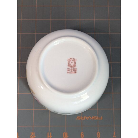 Noritake Azalea Porcelain cranberry Bowl Japan 5" Discontinued Floral Design - Picture 7 of 10